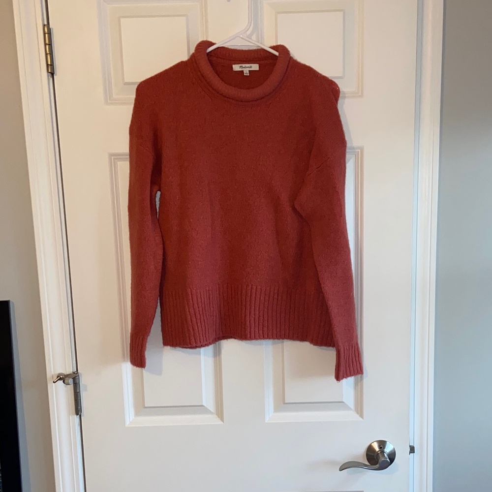 Madewell Women's Turtleneck Sweater in Rich Rust